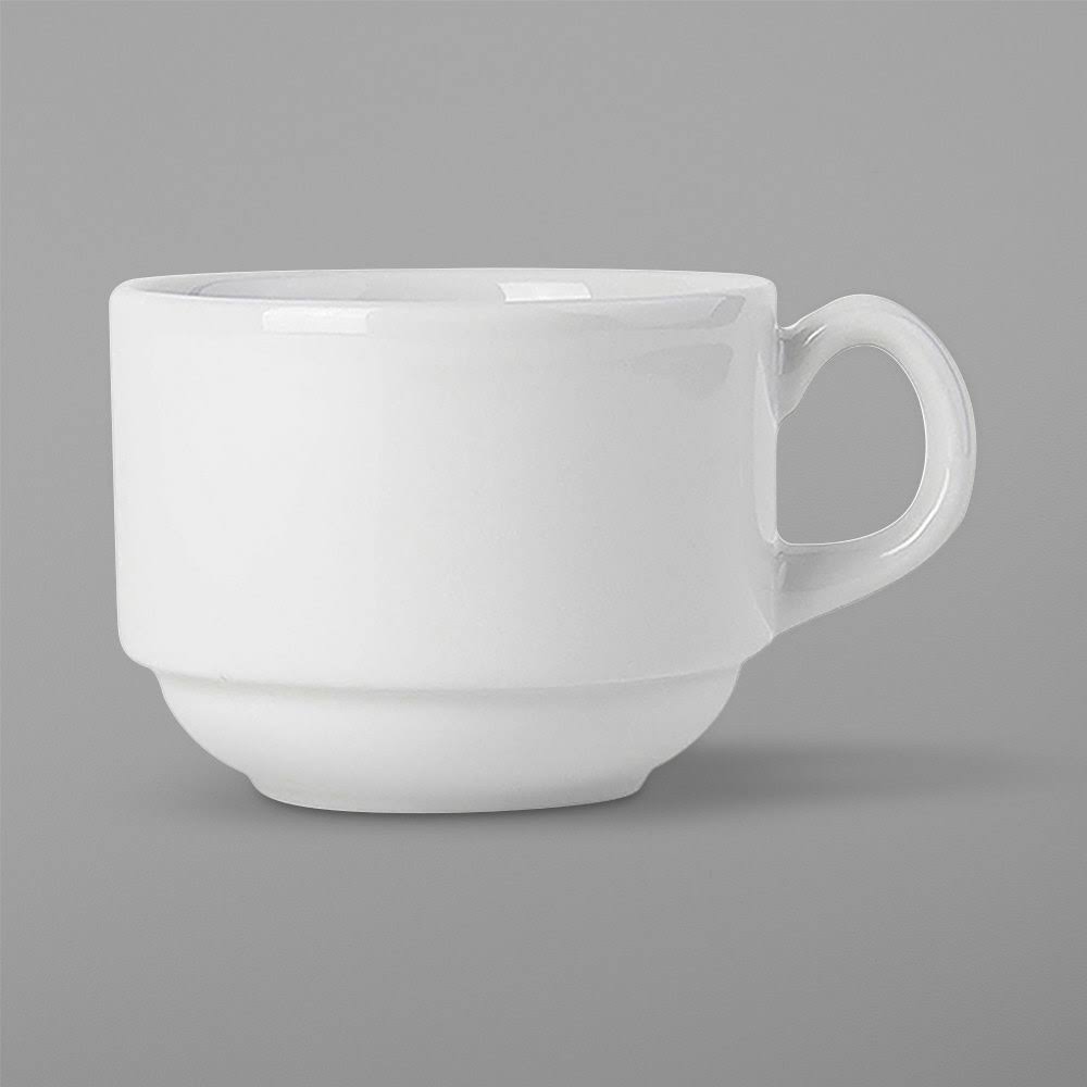 8 oz. Bright White Stackable China Cup B415770