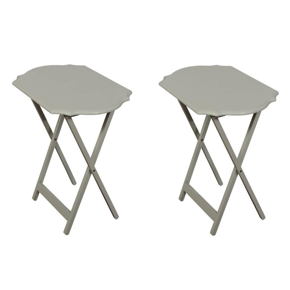 Gray Set of 2 Tray Tables I75960