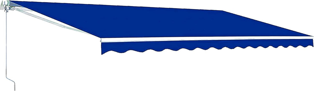 Red/White Stripe Retractable Motorized Patio Awning, 20' x 10' J122466