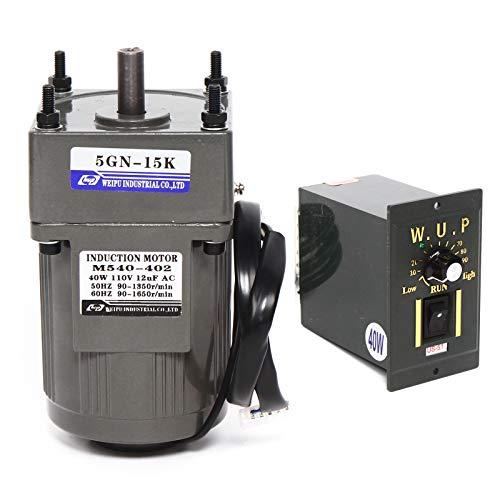 110V AC Single-Phase High Torque Electric Gear Motor with Speed Controller 0-45RPM 120W 30K C617