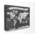 World Map Black and White Canvas Art S113
