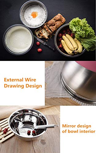 6 Piece Stainless Steel Mixing Bowls with Airtight Lids M133316