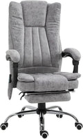 Gray Heated Massage Electric Vibration Reclining Swivel Chair with Pedals Adjustable Back Ergonomic Zero-Gravity Chair J88467