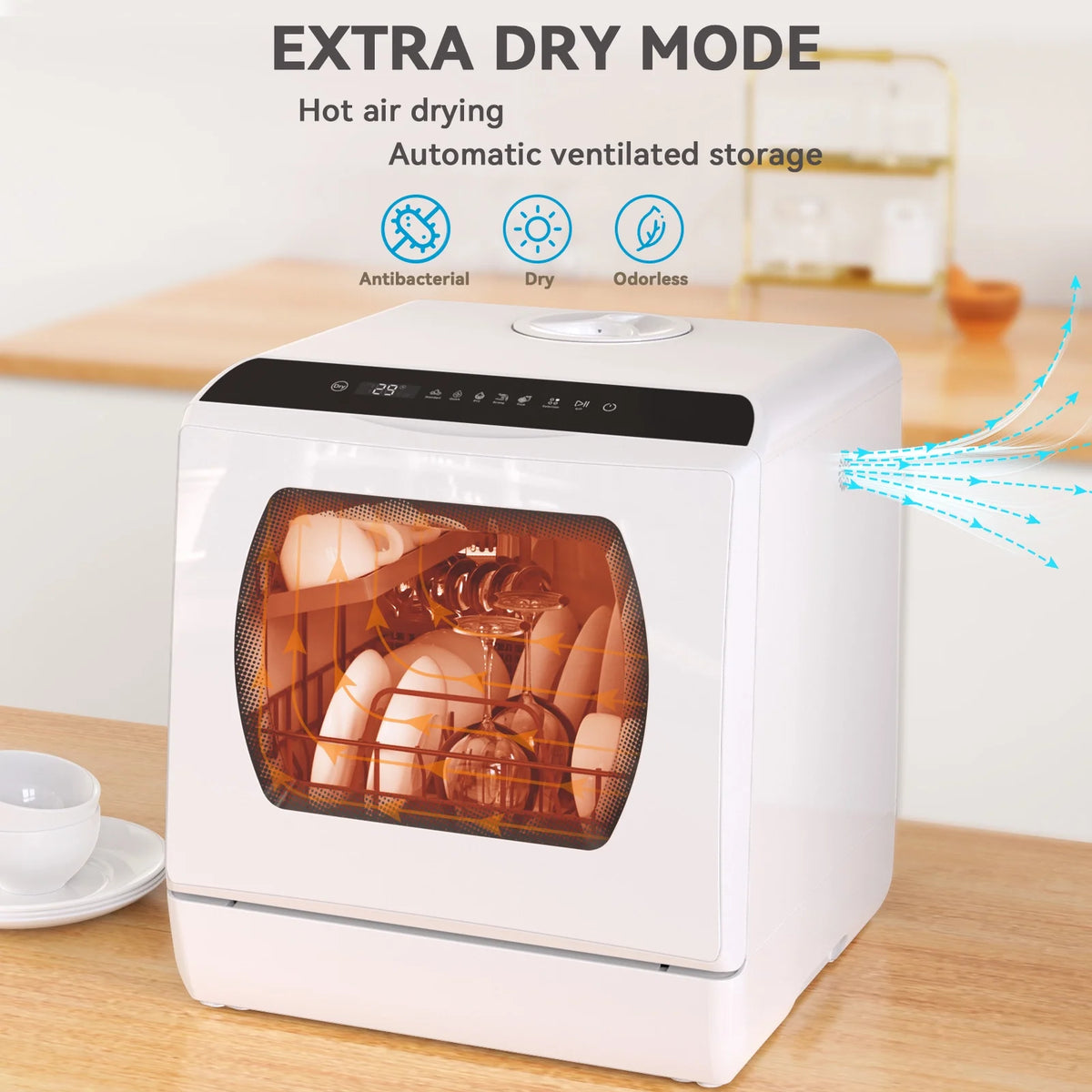 Portable Countertop Dishwasher with 5L Built-in Water Tank D82046