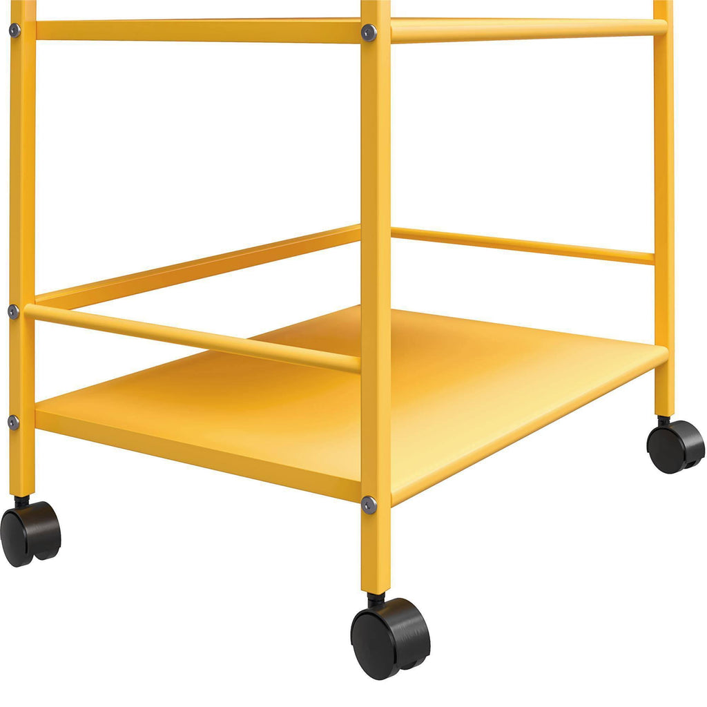 Yellow Metal Rolling Cart B2402