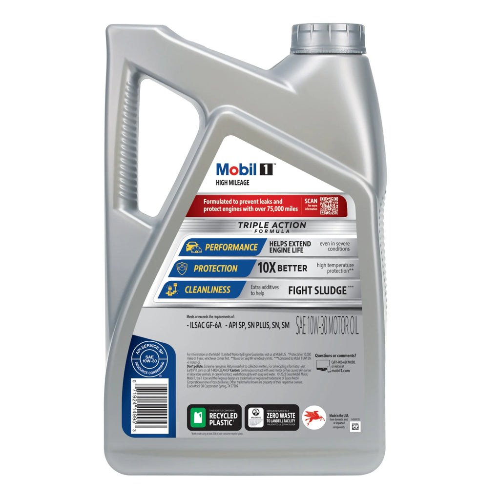 High Mileage Full Synthetic 10W-30 Motor Oil 5 Quart C288