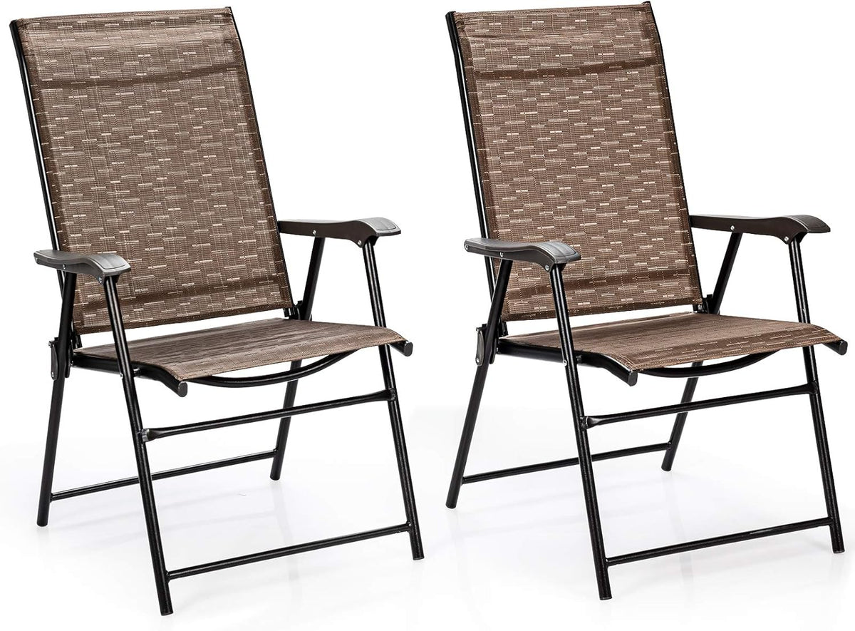 2-Pack Patio Dining Chairs with Armrest P871048
