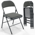 Black Set of 4 Padded Folding Chairs C48810