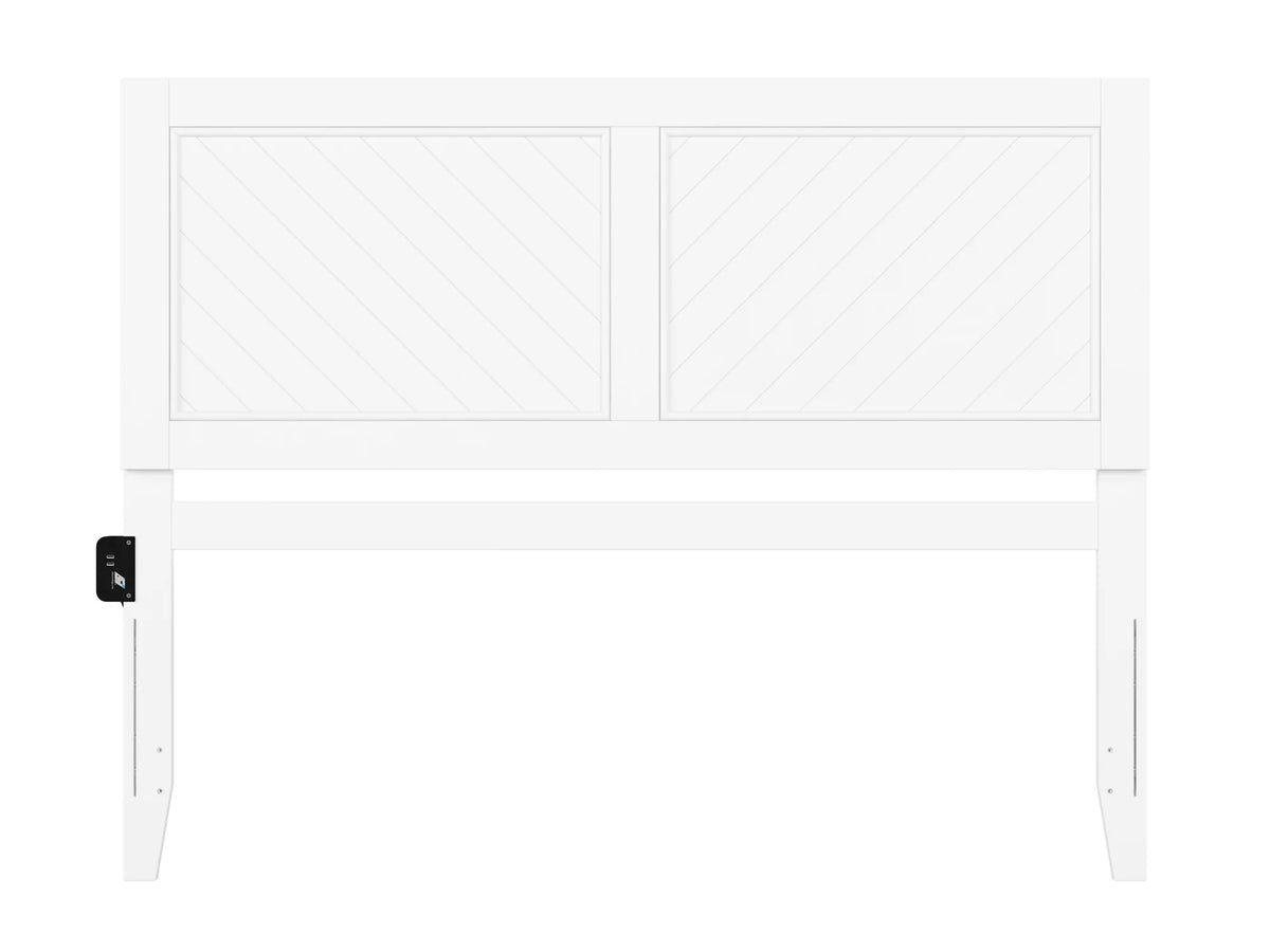 White Solid Wood Queen Headboard S667