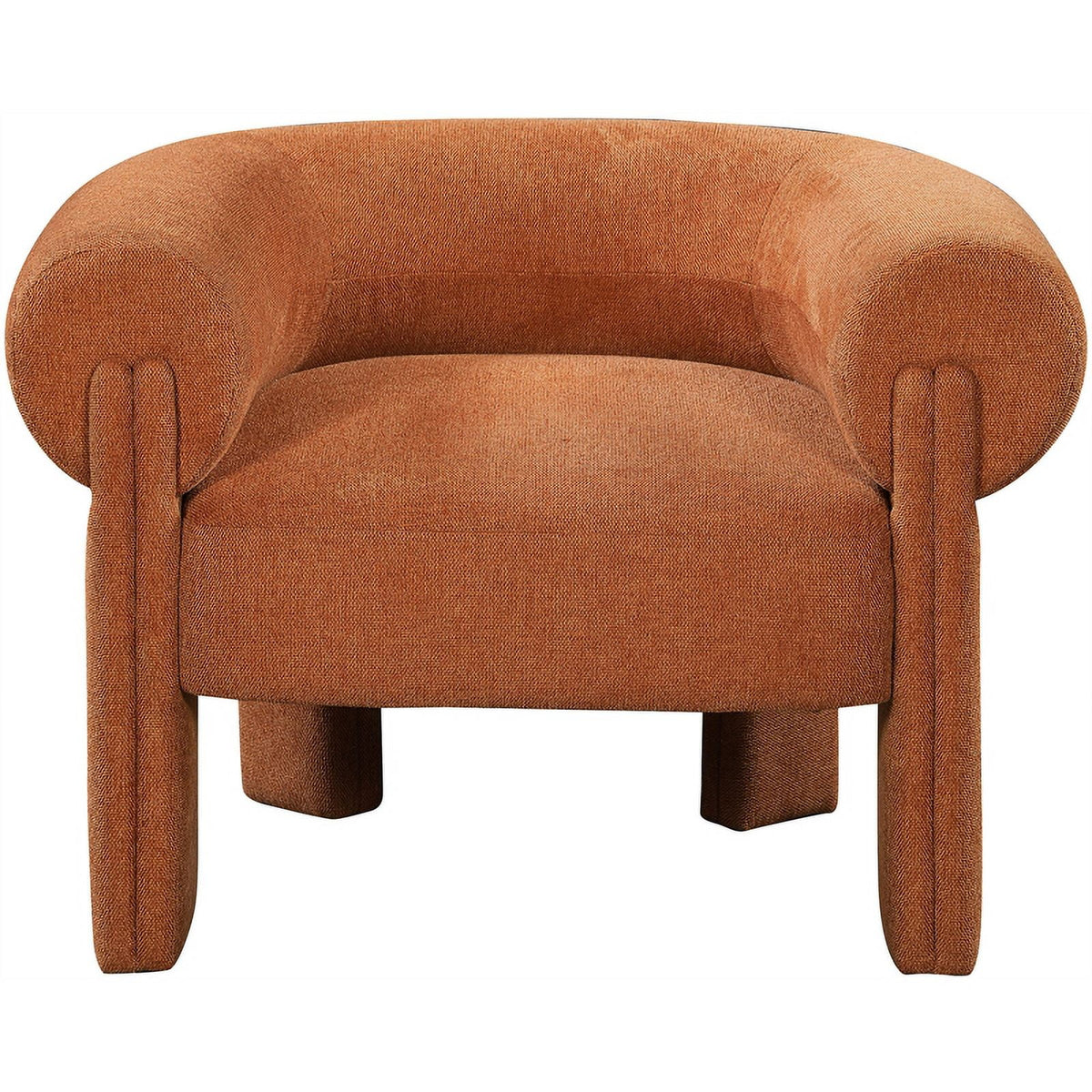Cognac Fabric Accent Chair J423
