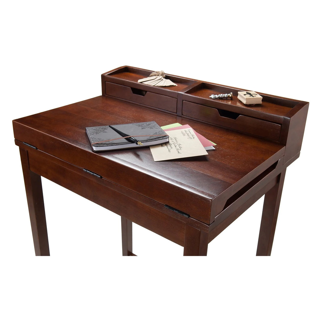 Walnut Finish High Desk S48557