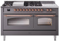 60 Dual Fuel Natural Gas Range Matte Graphite Copper Trim R15162