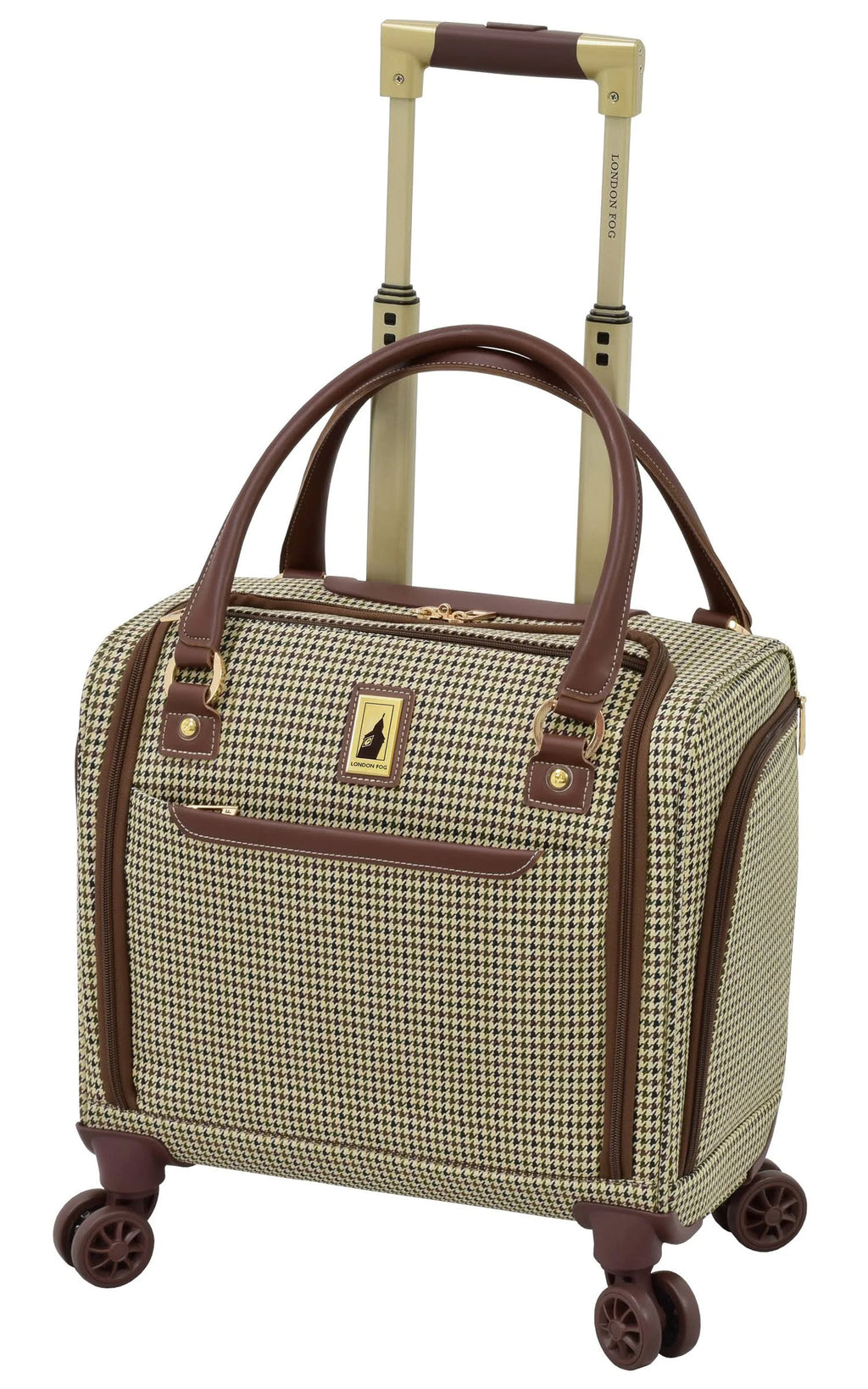 Olive Houndstooth 8-Wheel Under The Seat Bag 15 In. Z230