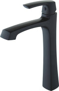 Matte Black 1-Handle Single Hole Bathroom Sink Faucet with Drain J19771