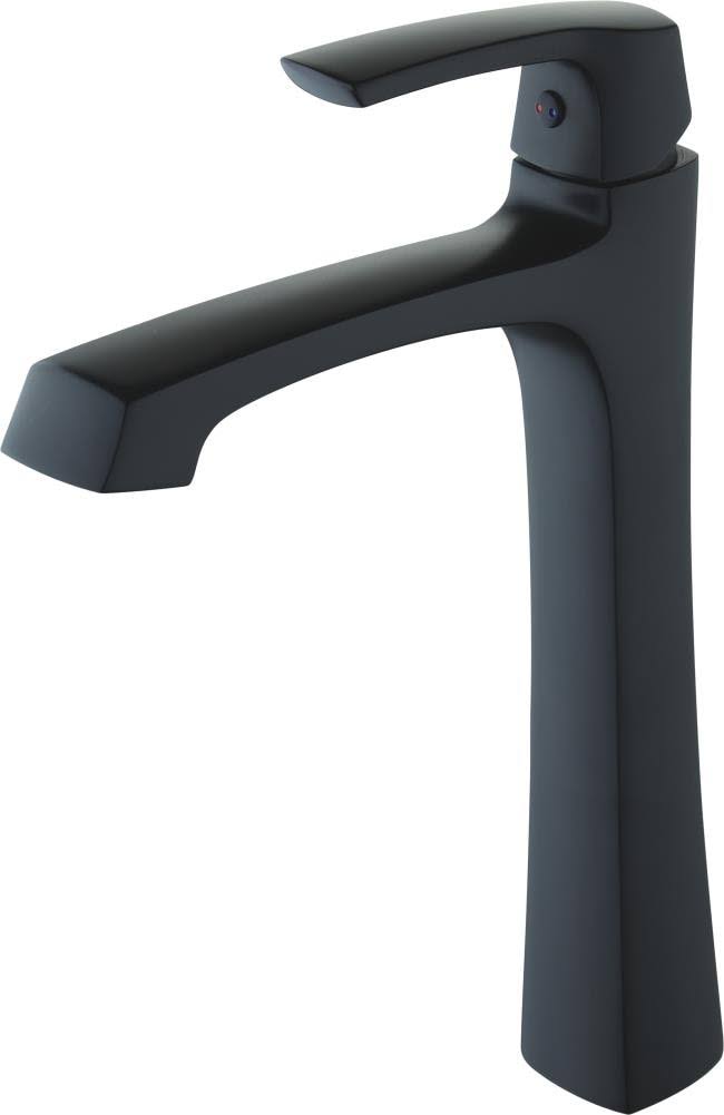 Matte Black 1-Handle Single Hole Bathroom Sink Faucet with Drain J19771