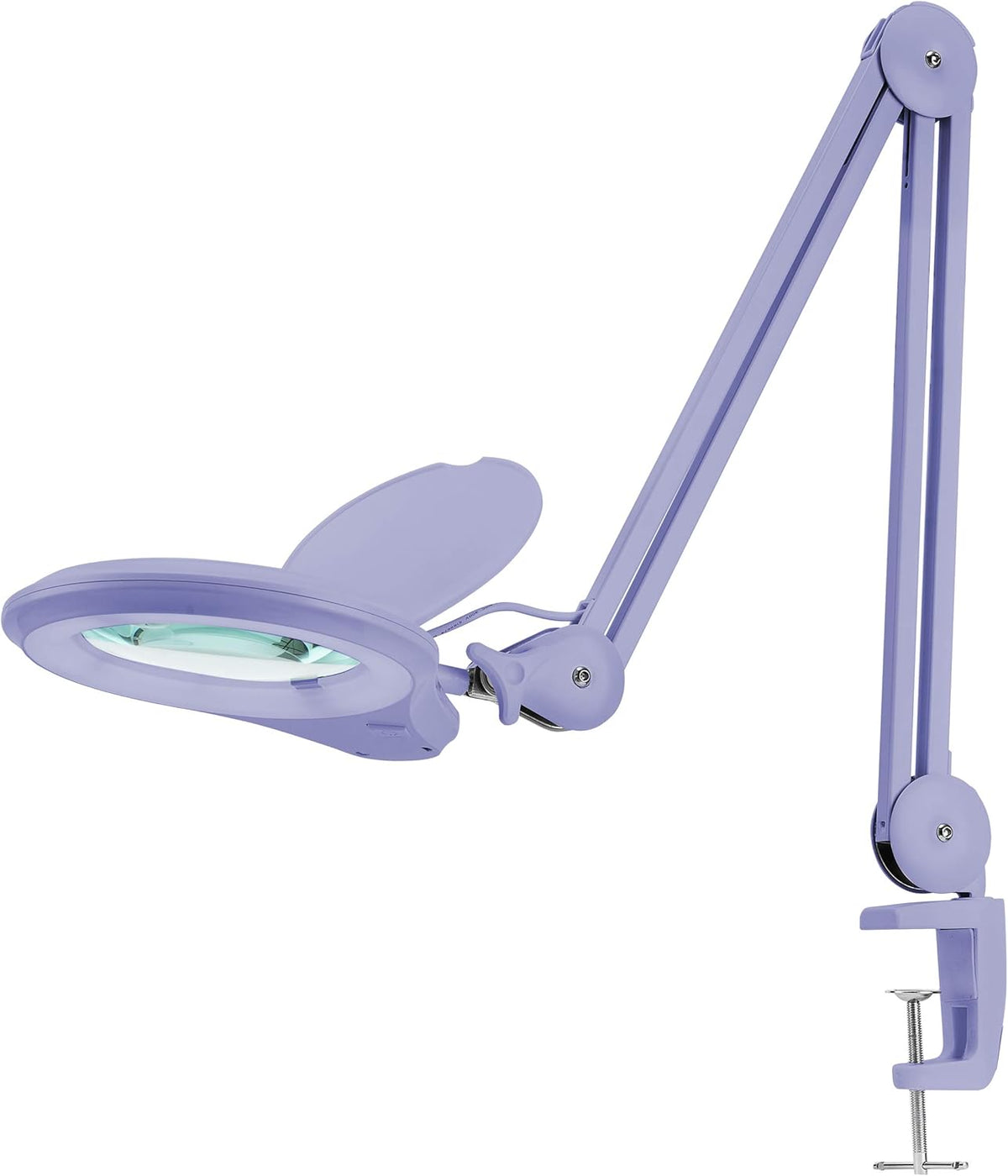 1,200 Lumens Dimmable LED Magnifying Lamp with Clamp, 5 Diopter, 5 Inches Lens, Gray F78330