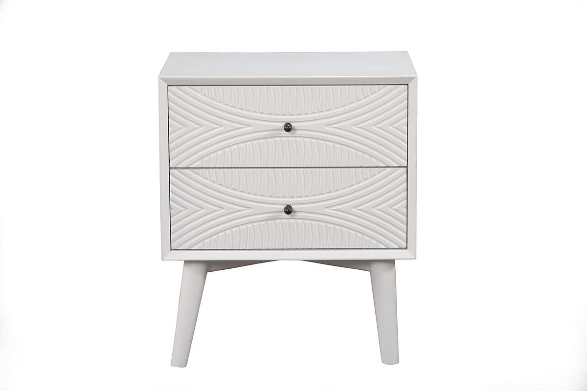 White 2 Drawer Nightstand J663506