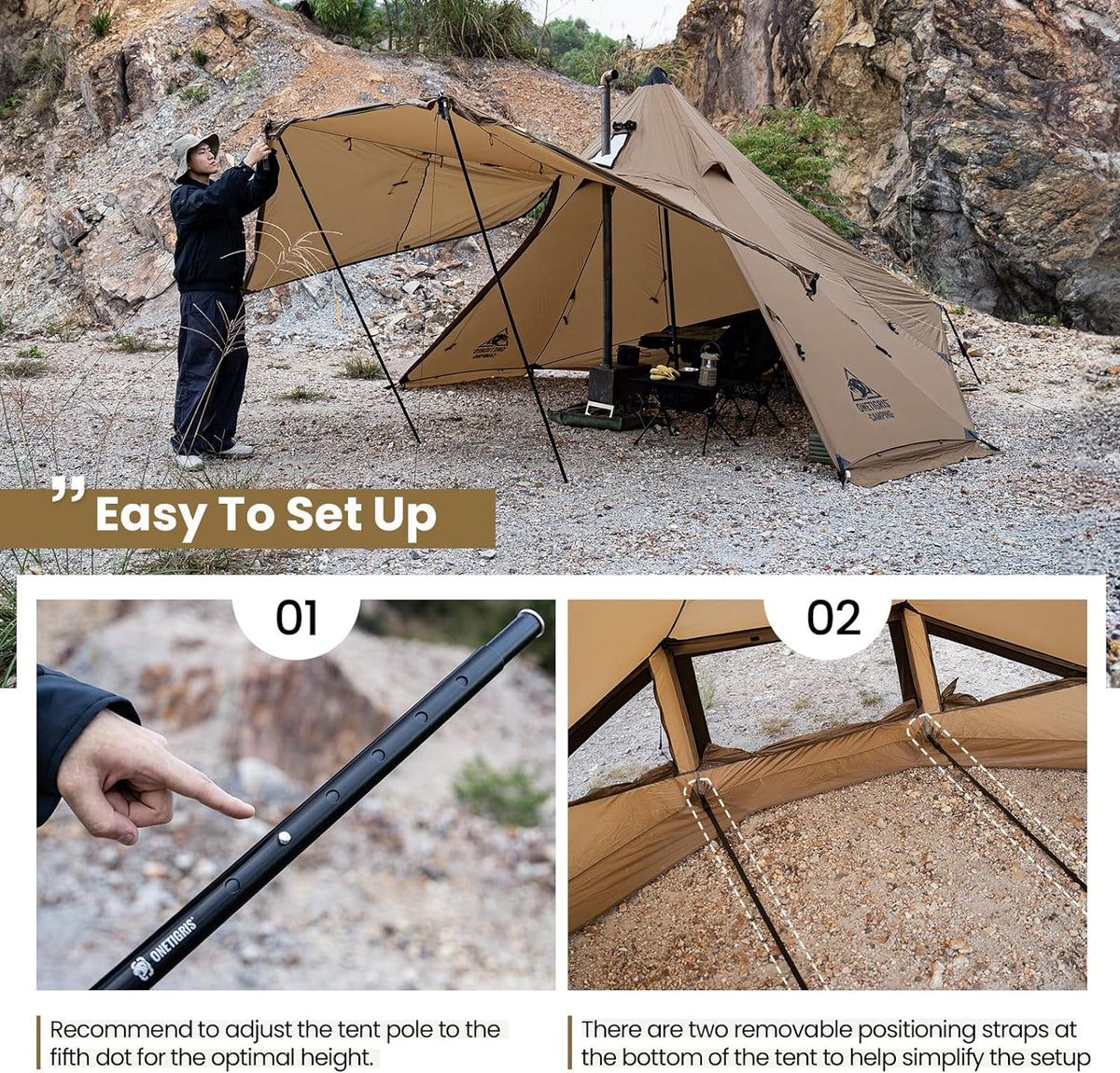 2-6 Person Hot Tent with Stove Jack B629228