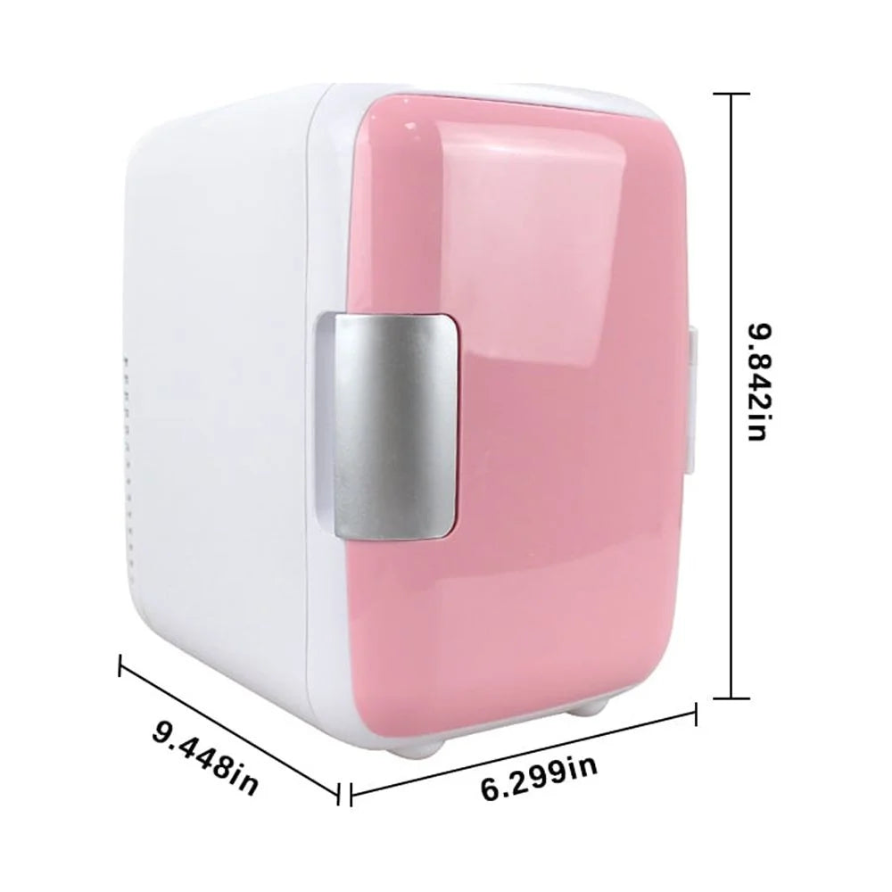Portable 4L 6 Can Pink Mini Fridge K71027