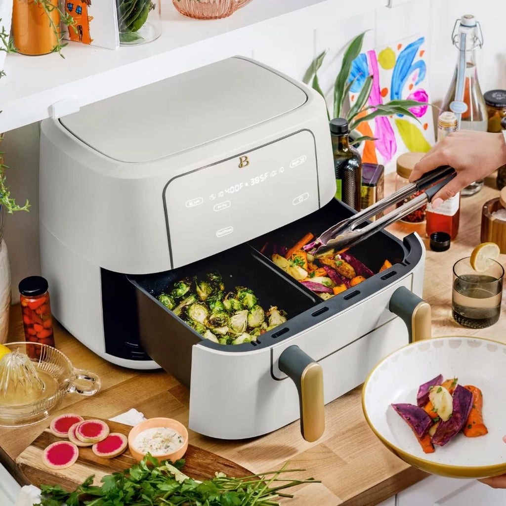 9QT TriZone Air Fryer White Icing N905