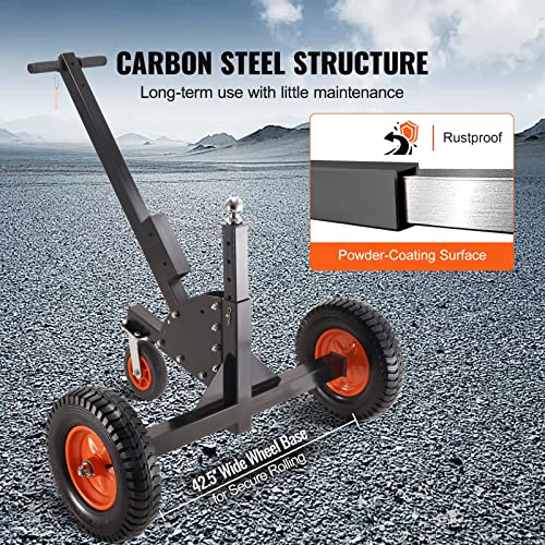 Adjustable Trailer Dolly with 1-7/8'' Hitch Ball & 10'' Solid Tires, 16''-24'' Adjustable Height, 600lbs Tongue Weight Capacity E582227