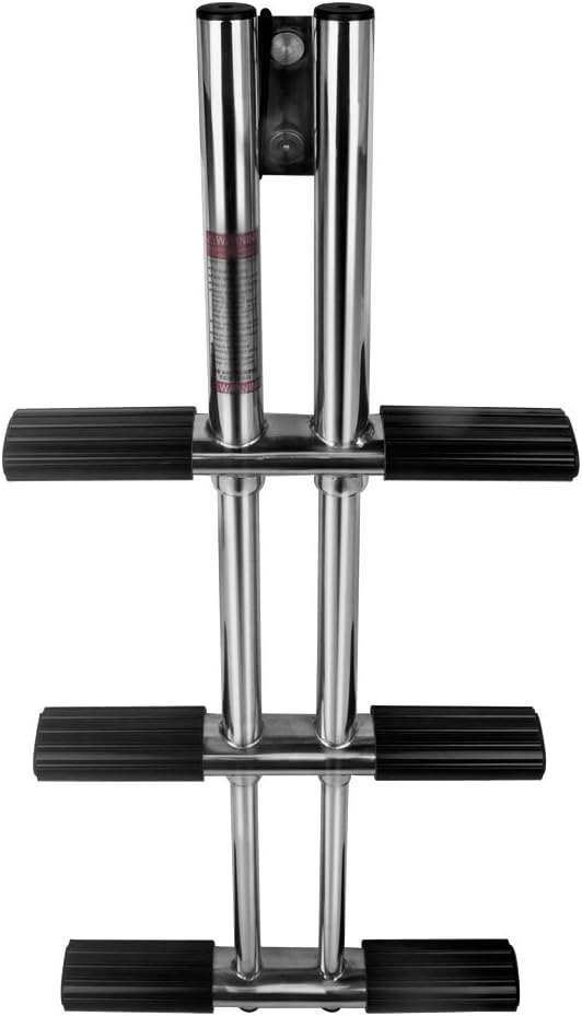 Dual Vertical Telescoping 3 Step Stainless Steel Boat Ladder L3991