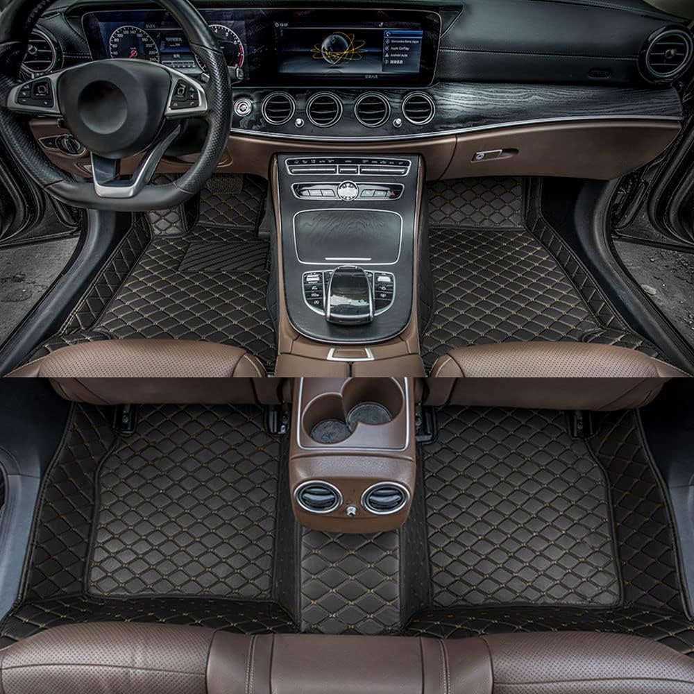 Car Floor Mats for Toyota Tundra 2001-2022 All Weather Non-Slip Leather Floor Liners L6421