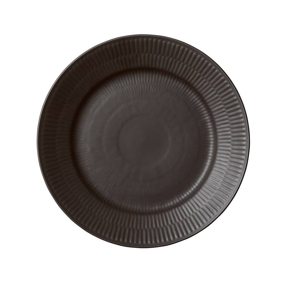 Black Fluted Salad Plate Y631717