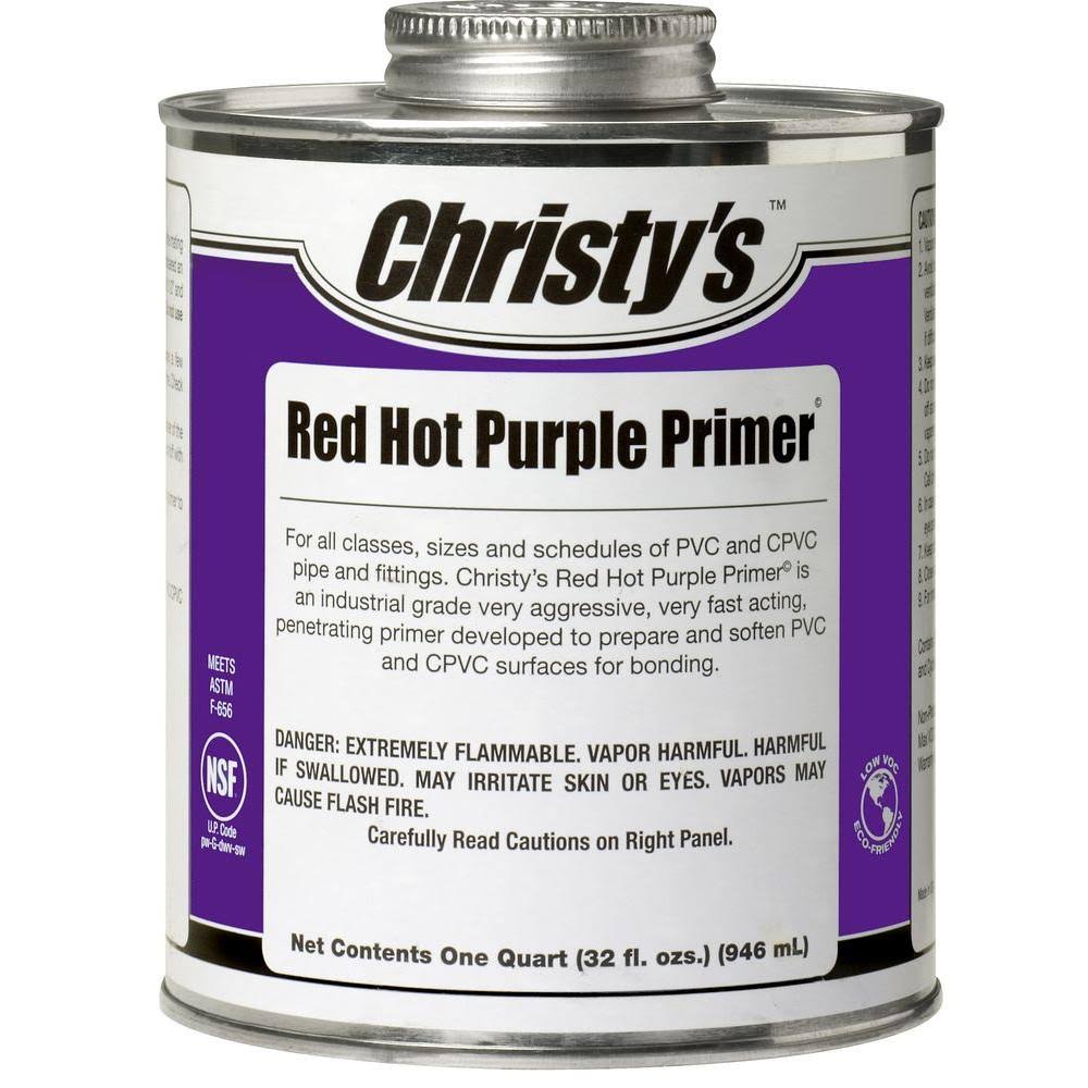 32 oz Red Hot Purple Primer for PVC CPVC (Case of 12) A888