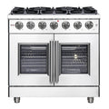 36″ Freestanding French Door Gas Range with 6 Burners V3026