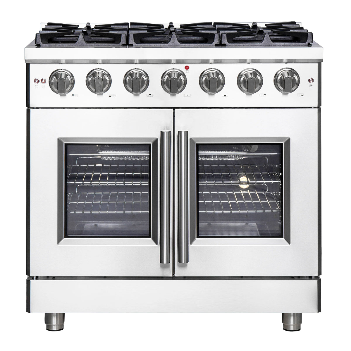 36″ Freestanding French Door Gas Range with 6 Burners V3026
