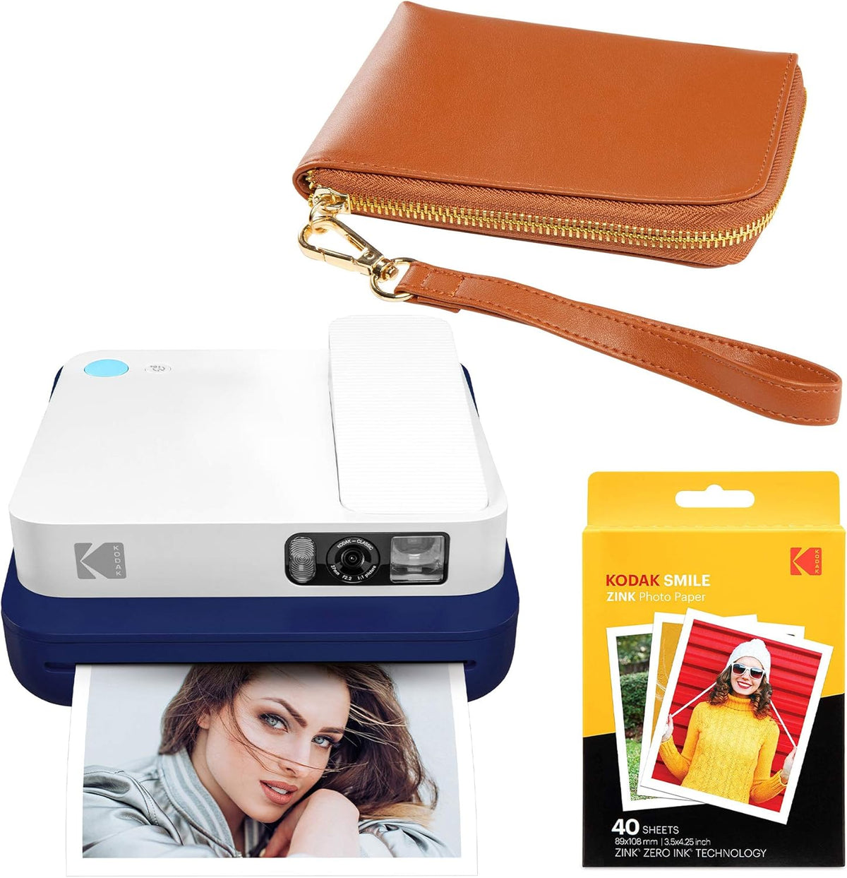 Black Digital Instant Camera with Bluetooth W2385