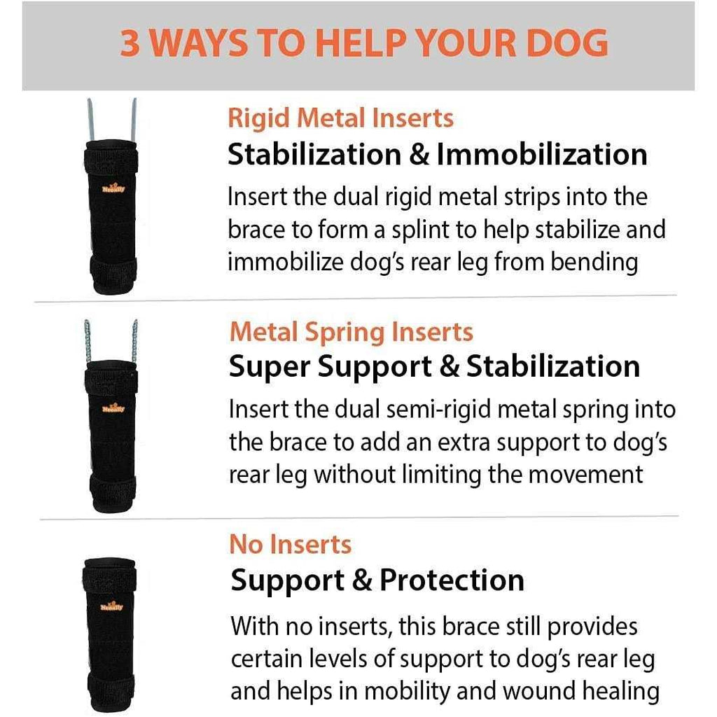 3-in-1 Long Rear Leg Support Dog Splint Braces P761115