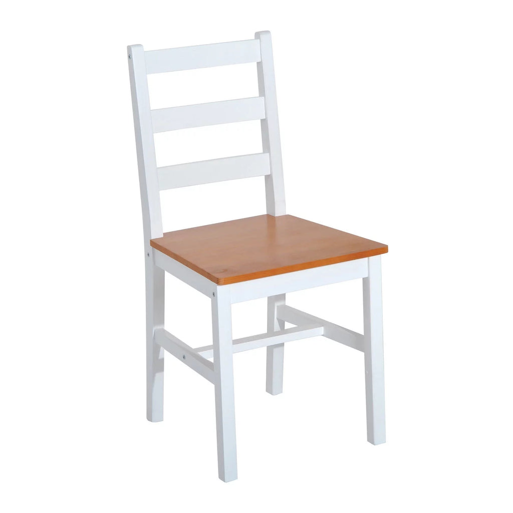 5 Piece Solid Pine Wood Table and High Back Chair Dining Set O602