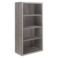 Taupe Brown Rectangular Bookcase with Adjustable Shelves B1839