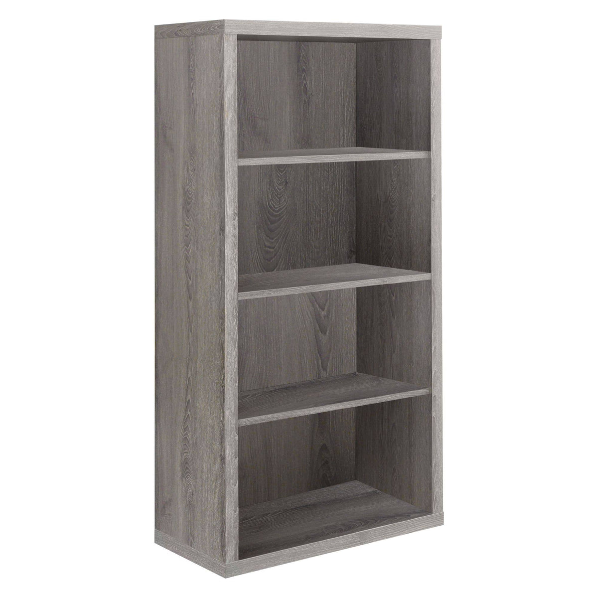 Taupe Brown Rectangular Bookcase with Adjustable Shelves B1839