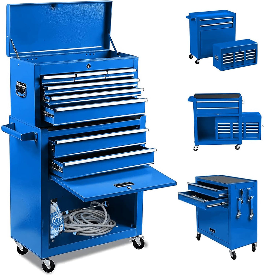 Red 8-Drawer Rolling Tool Chest with Lock V356