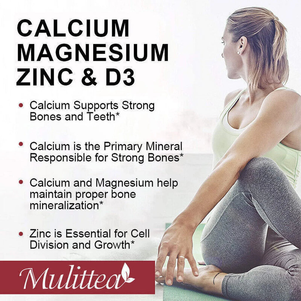 60 Vegetarian Tablets Zinc Calcium Magnesium Vitamin D Supplement V102