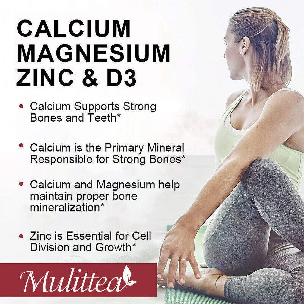 60 Vegetarian Tablets Zinc Calcium Magnesium Vitamin D Supplement V102