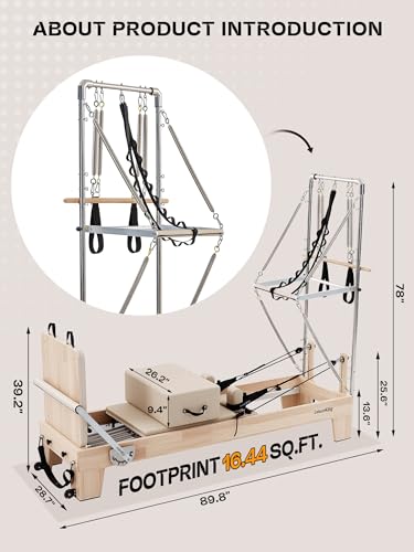 Oak Wood Pilates Reformer Machine H253139