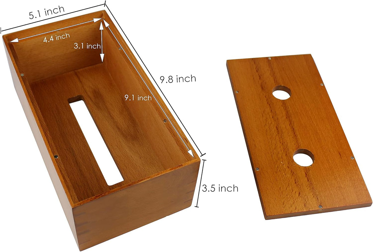Rectangular Solid Wood Tissue Box Cover with Magnetic Lid, Pack of 2 Z953