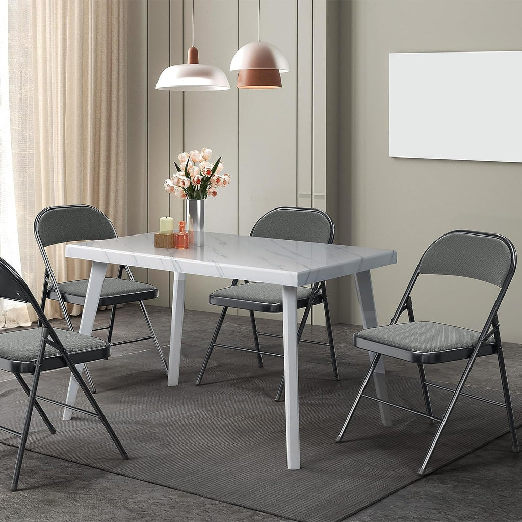 Black Set of 4 Padded Folding Chairs C48810