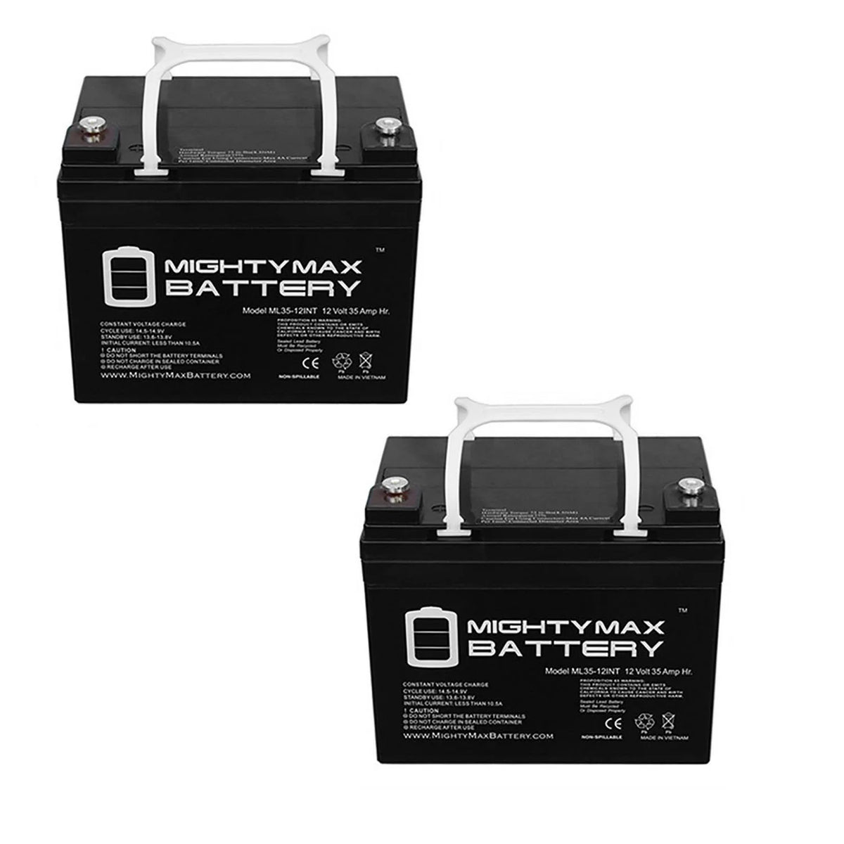 12V 35AH SLA Replacement Battery - 2 Pack P9173