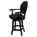 26" Swivel Solid Wood Counter Stool Black Leatherette C688