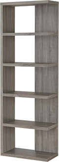 5-Tier Weathered Grey Bookcase P261554