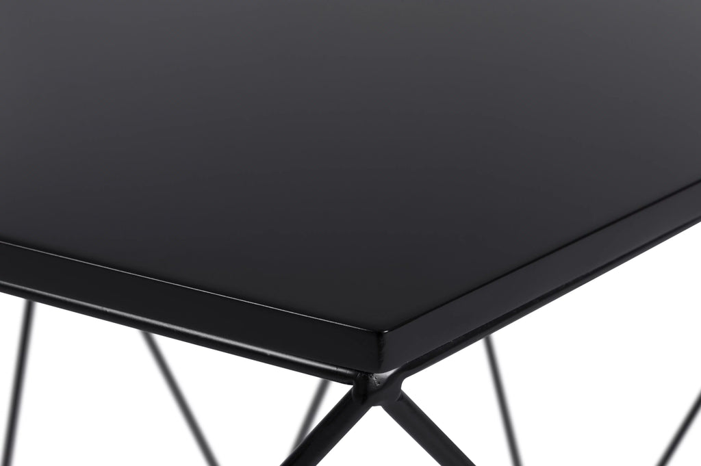 Geometric Side Table in Midnight Black W385031