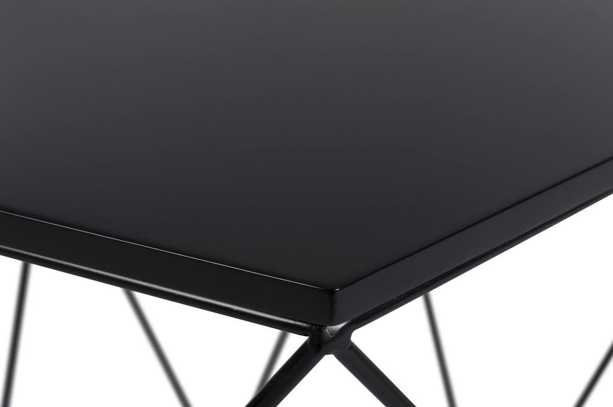 Geometric Side Table in Midnight Black W385031