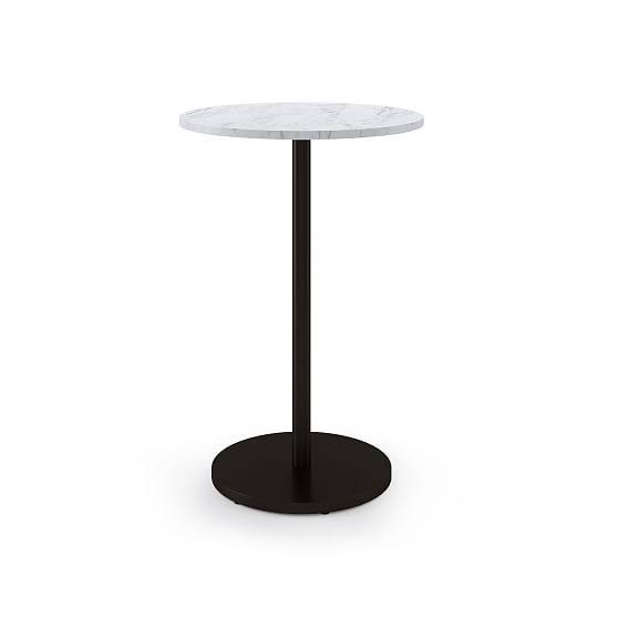 Round White Marble Restaurant Table V380920