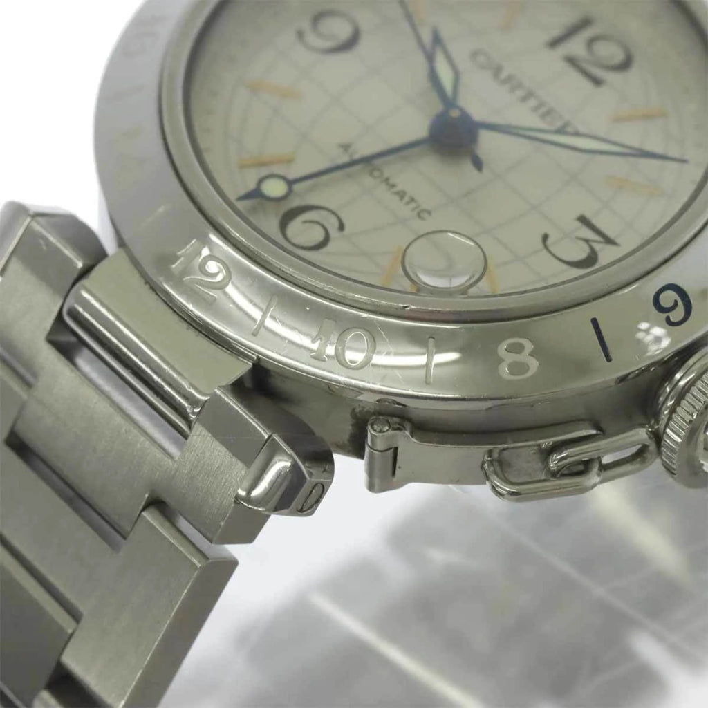 Pre-Owned Silver Dial Automatic GMT Watch B491382