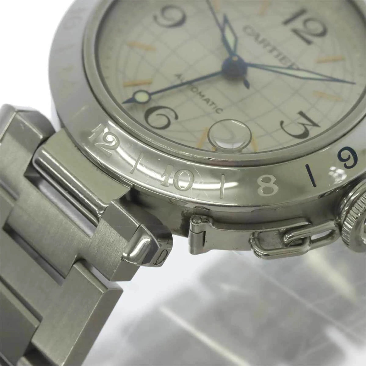 Pre-Owned Silver Dial Automatic GMT Watch B491382